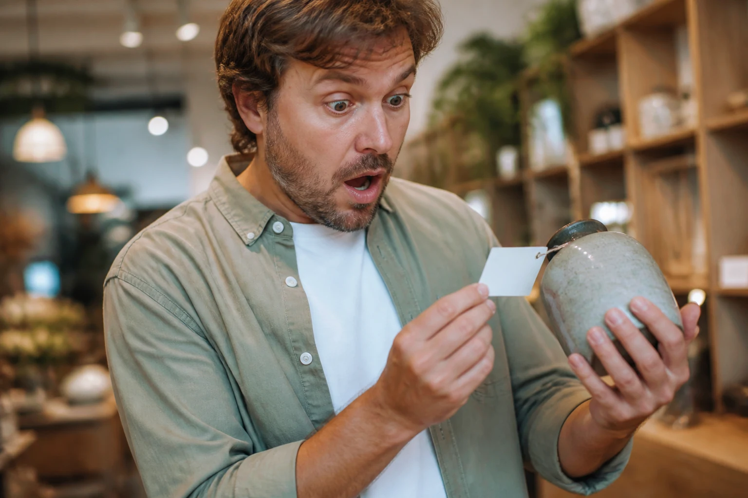 Étiquette de prix élevé illustrant l'expression coûter les yeux de la tête