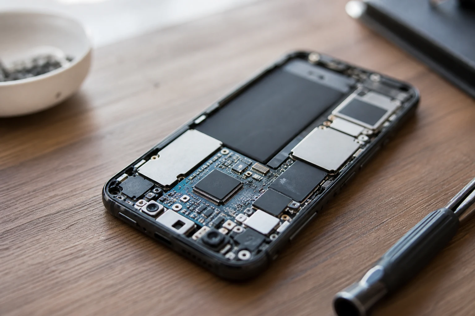 Smartphone affichant l'activation d'une eSIM, la carte SIM intégrée et dématérialisée