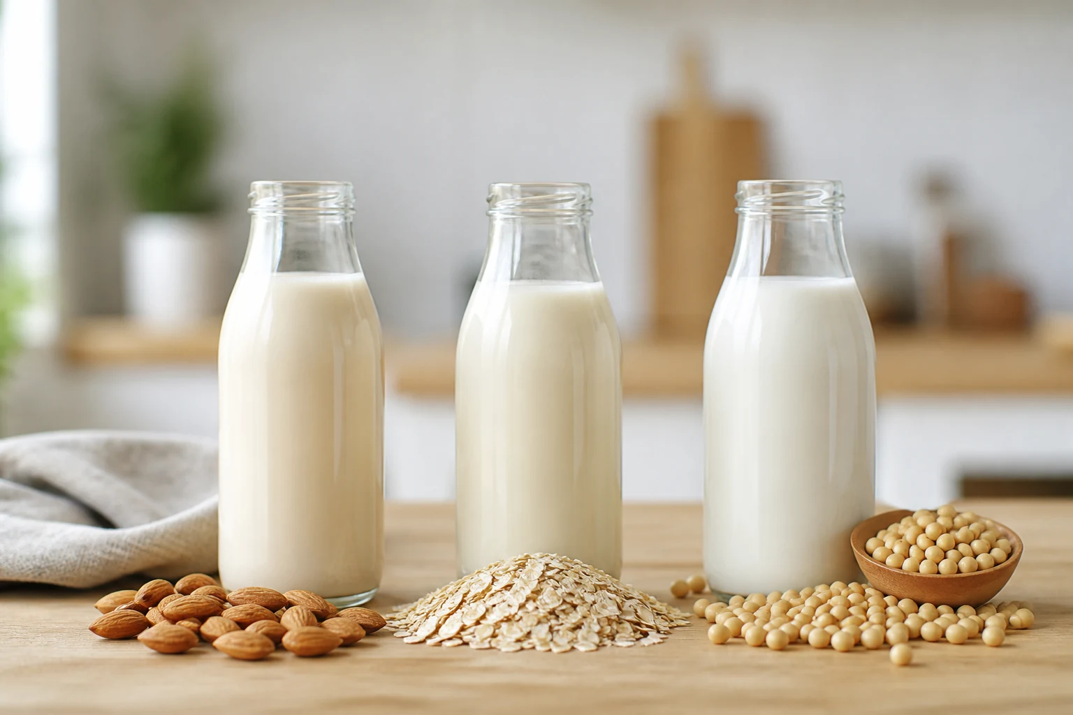 Verre de lait posé sur une table illustrant l'intolérance au lactose