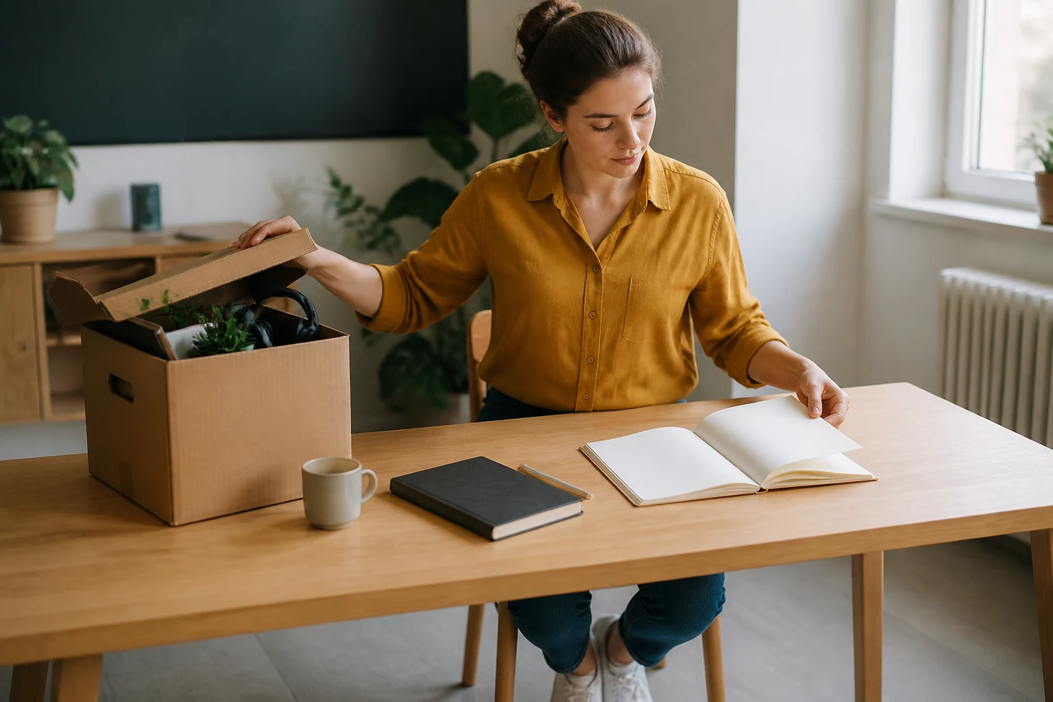 Salarié préparant un projet de transition professionnelle (PTP) pour sa reconversion