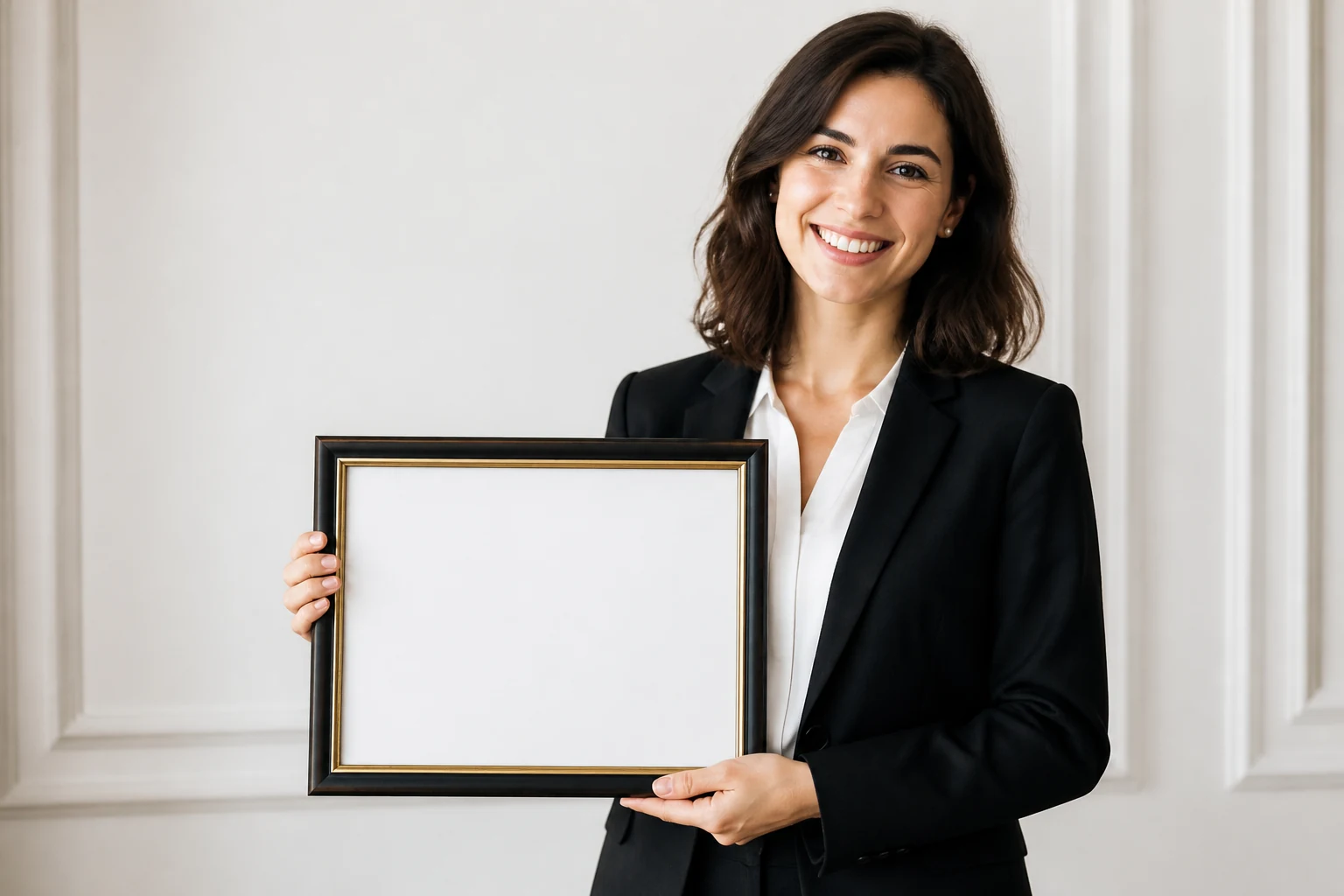 Personne présentant son titre professionnel lors d'un entretien de recrutement
