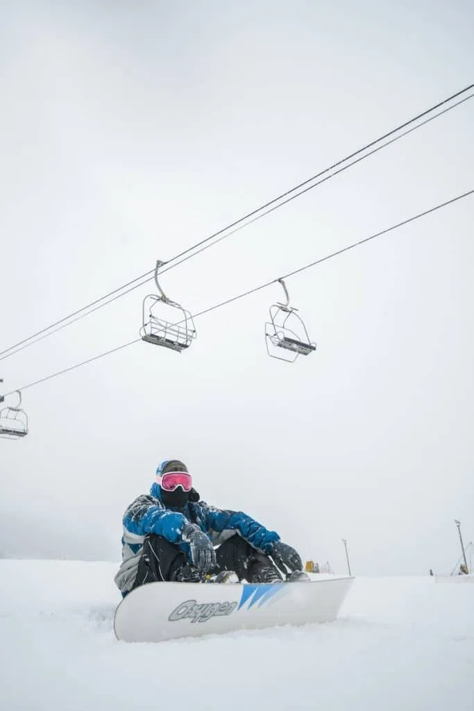 planche de snowboard vue du dessous
