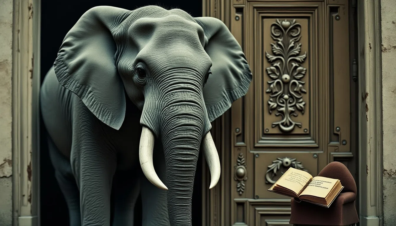 Illustration de l'expression « avoir une mémoire d'éléphant »