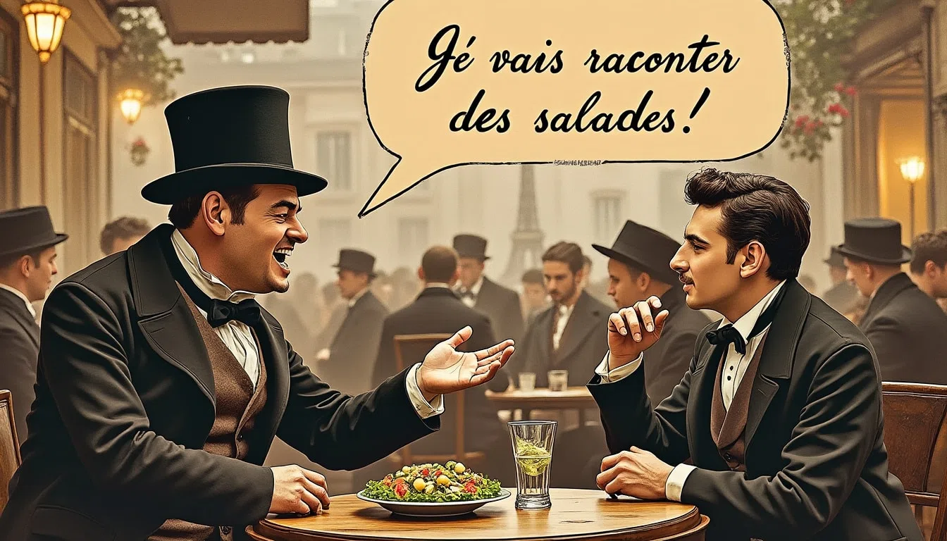 découvrez l'origine et la signification de l'expression idiomatique « raconter des salades ». ce décryptage vous plonge dans les racines de cette phrase courante, explorant son évolution et son usage dans la langue française.
