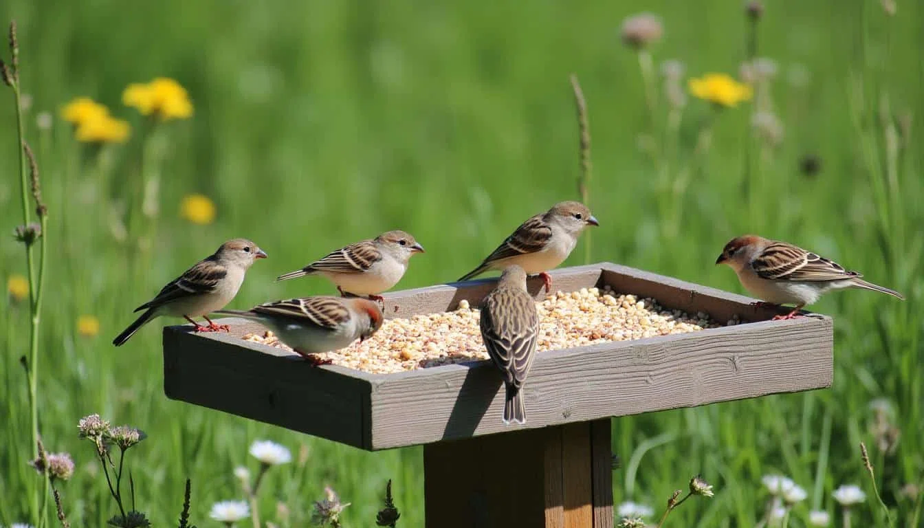 Illustration de l'expression avoir un appétit d'oiseau : une personne qui mange très peu, comme un oiseau qui picore