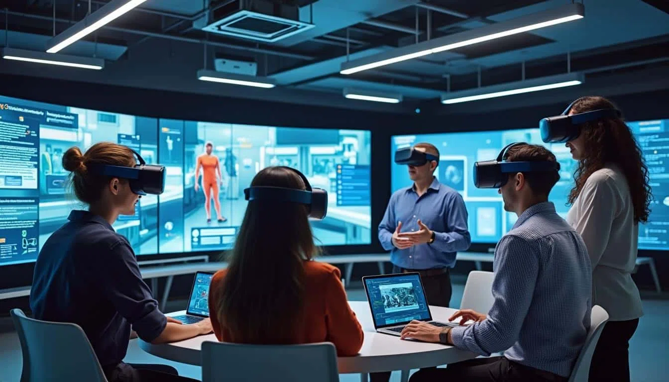 Formation par la simulation : des apprenants s'exercent sur un scénario réaliste dans un environnement sécurisé