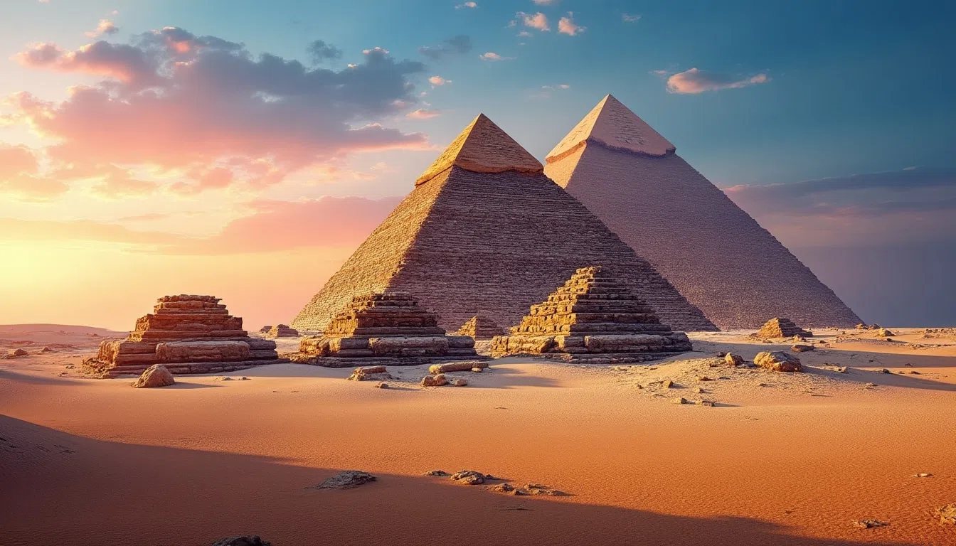 découvrez les pyramides de gizeh, véritables merveilles de l'antiquité. cette définition explore leur histoire, leur architecture fascinante et leur importance culturelle en égypte, tout en répondant à la question fondamentale : qu'est-ce que ces structures emblématiques ?