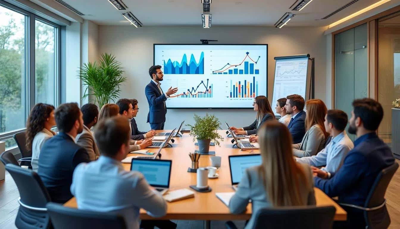 Formation inter-entreprises : des salariés de plusieurs entreprises réunis en salle autour d'un formateur