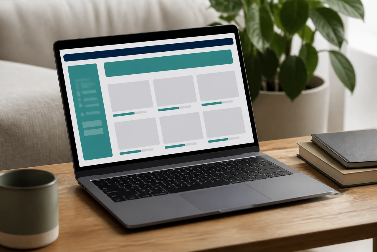Interface d’une plateforme de e-learning affichant des modules de cours en ligne