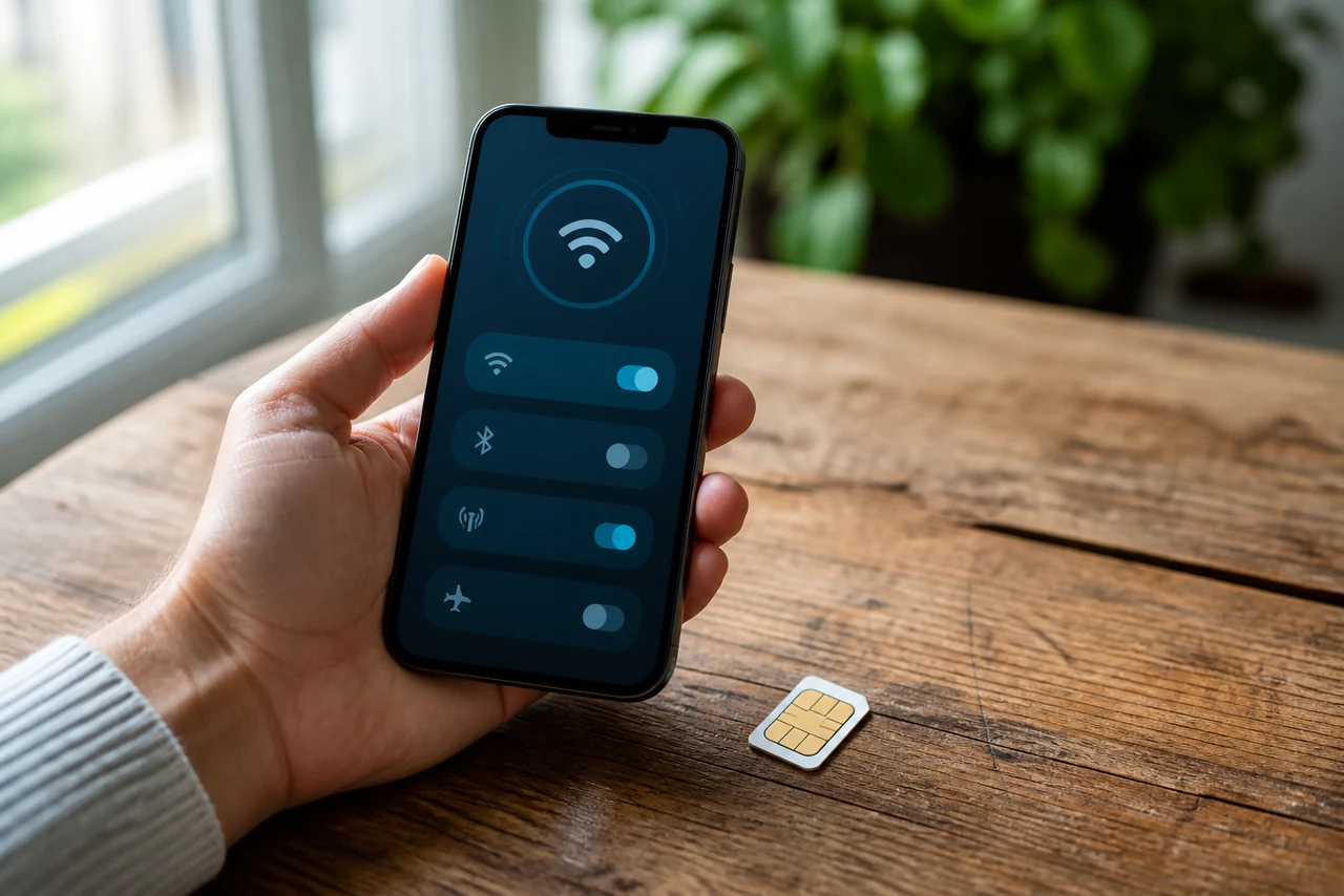 Illustration d’une eSIM soudée sur la carte électronique d’un smartphone