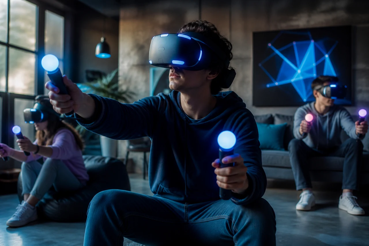Avatars réunis dans un espace en trois dimensions illustrant le métavers