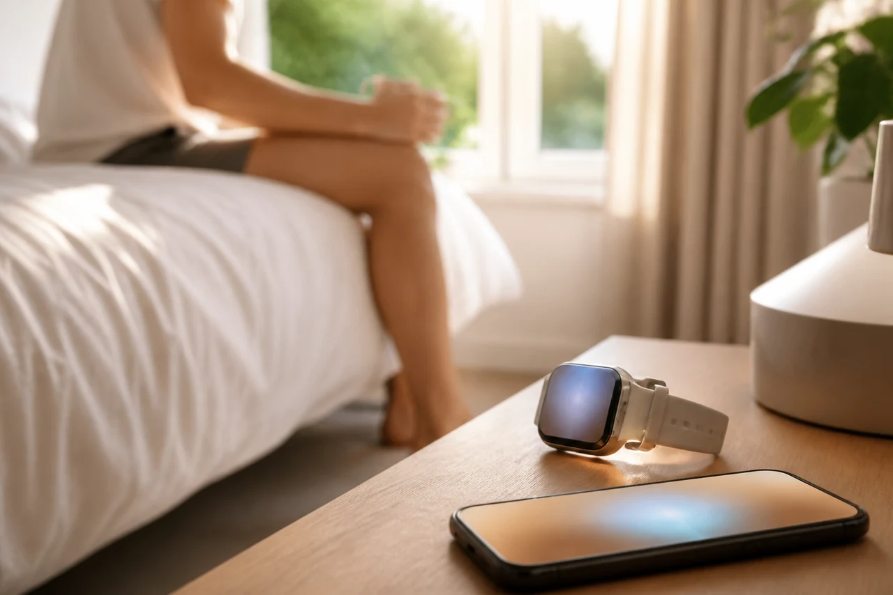 Écran d’une montre connectée montrant les capteurs de suivi d’activité