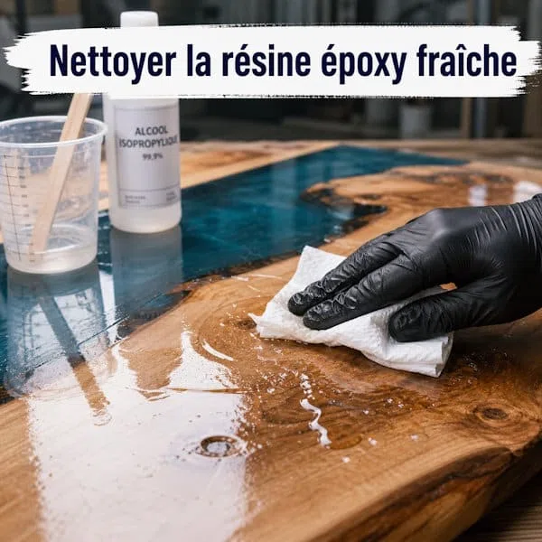 nettoyer la résine époxy fraîche
