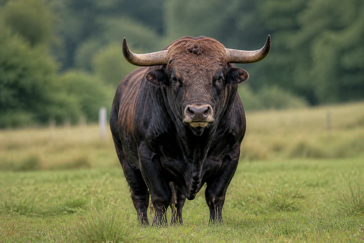 Taureau vu de face avec ses cornes, image de l’affrontement direct d’une difficulté