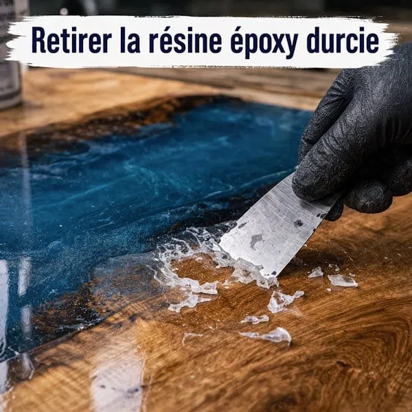 retirer de la résine époxy durcie