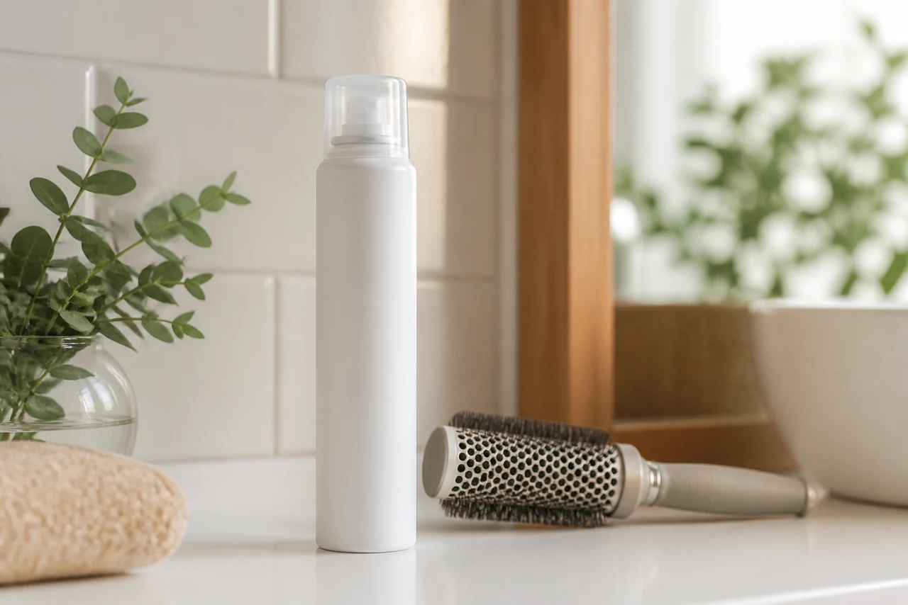 Application de shampoing sec en poudre à la racine des cheveux