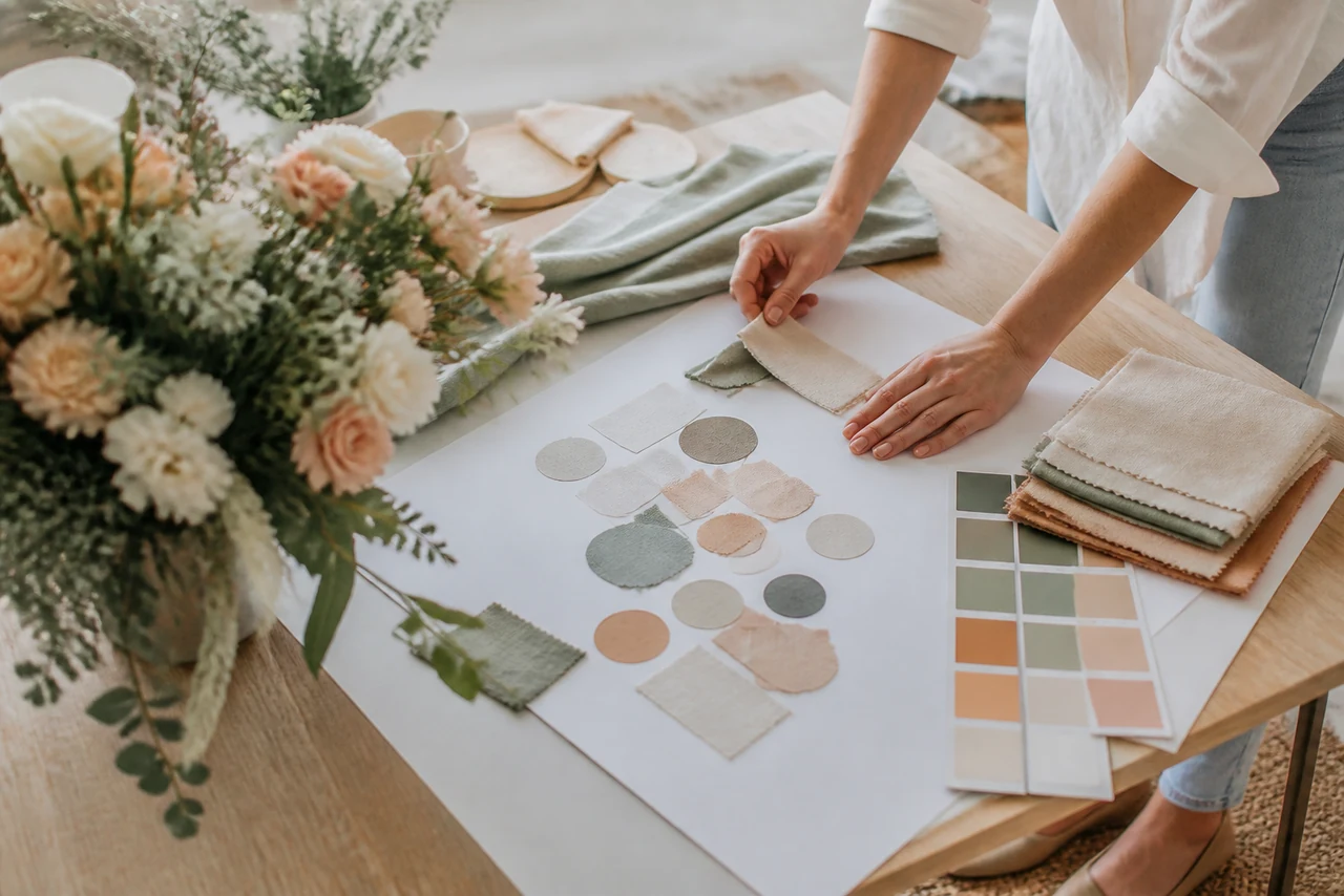 Organisateur de mariage préparant la décoration et le déroulé du jour J