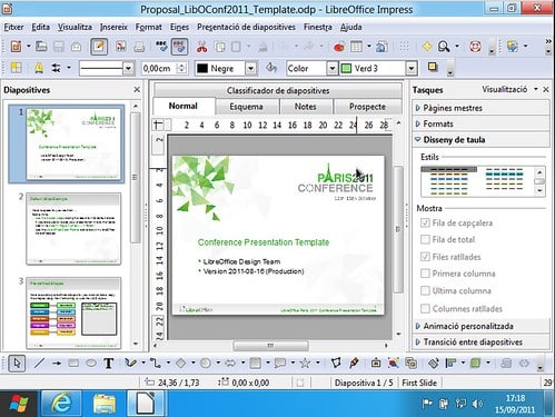 LibreOffice 3.4.3 tournant ici sur Windows 8