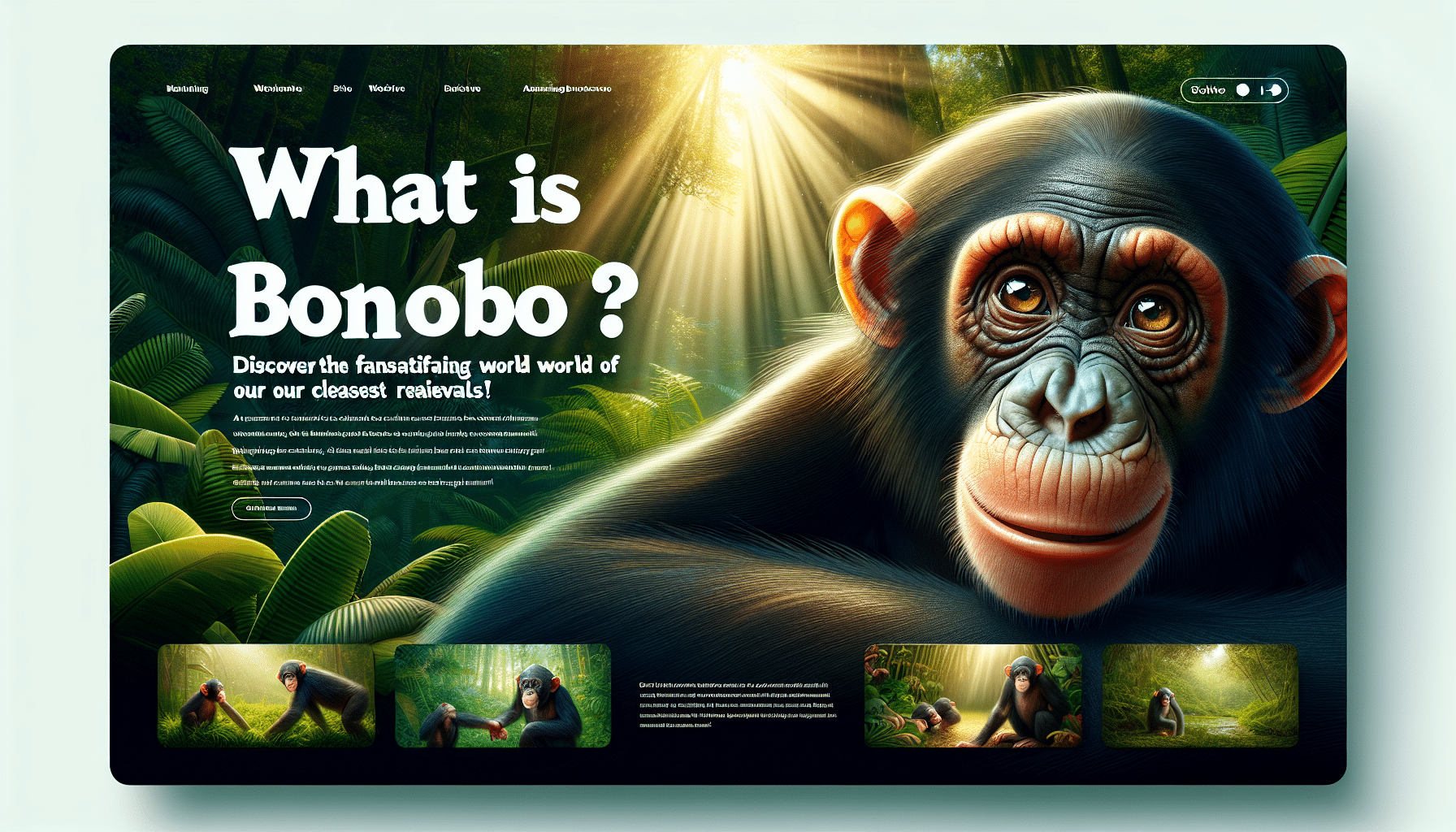 découvrez tout sur le bonobo, un primate fascinant et intelligent. dans cet article, nous expliquons sa définition, ses caractéristiques uniques, et son importance dans l'écosystème et la recherche scientifique.