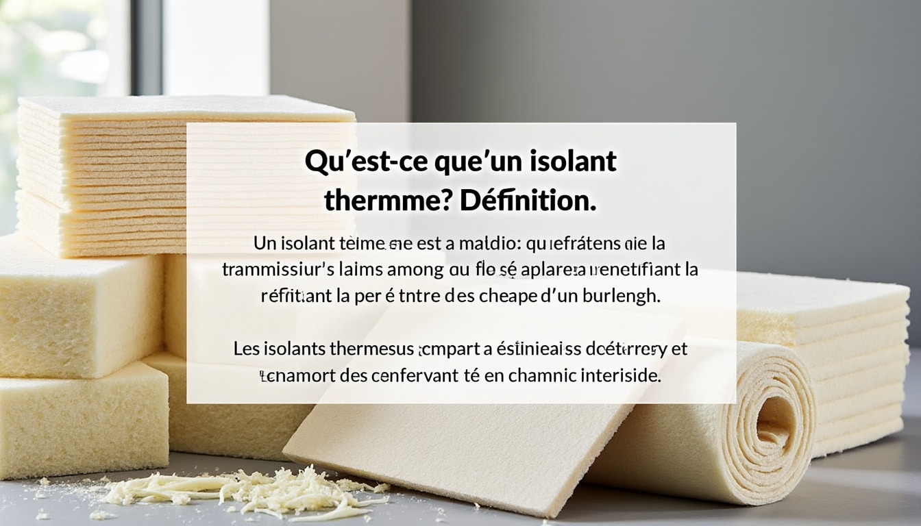 découvrez ce qu'est un isolant thermique et son rôle crucial dans l'efficacité énergétique des bâtiments. apprenez les différentes types d'isolants thermiques et comment ils contribuent à maintenir une température agréable tout en réduisant la consommation d'énergie.