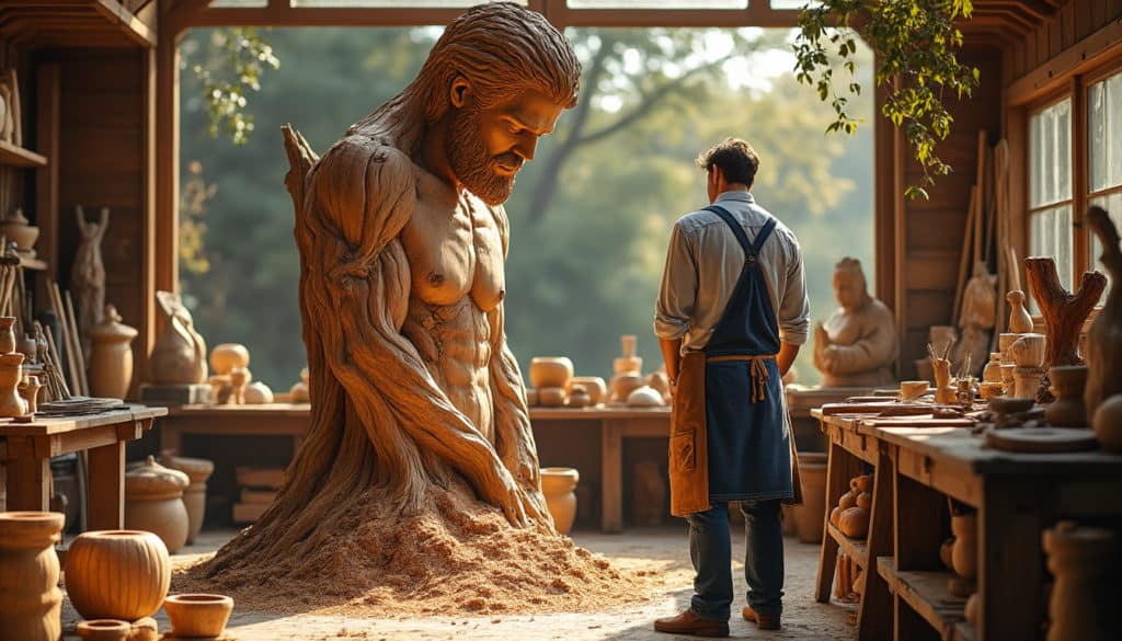 découvrez la sculpture sur bois, un art ancestral qui transforme des morceaux de bois en œuvres d'art. cette pratique artisanale allie créativité et techniques précises, offrant un aperçu fascinant de l'imagination humaine et de la beauté naturelle du matériau.