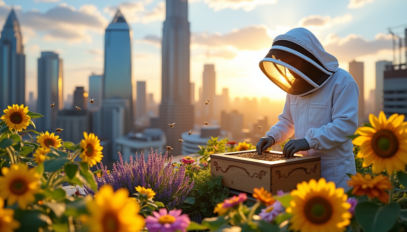 découvrez l'apiculture urbaine, une pratique innovante qui consiste à élever des abeilles en milieu urbain. cette méthode durable permet de favoriser la biodiversité, de produire du miel local et de sensibiliser les citadins à l'importance des pollinisateurs. plongez dans l'univers fascinant de l'apiculture en ville et apprenez-en plus sur ses nombreux avantages.