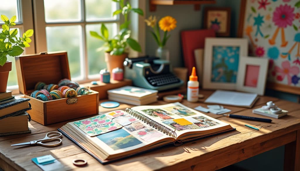 découvrez le scrapbooking, un loisir créatif qui mêle art et personnalisation. apprenez la définition de cette activité passionnante qui permet de créer des albums photo uniques et mémorables en combinant photos, embellissements et souvenirs.