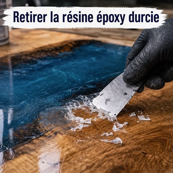 retirer de la résine époxy durcie